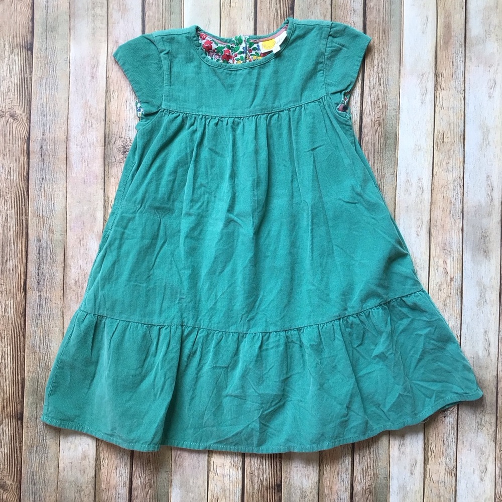 Mini Boden Green Corduroy Dress 9/10
